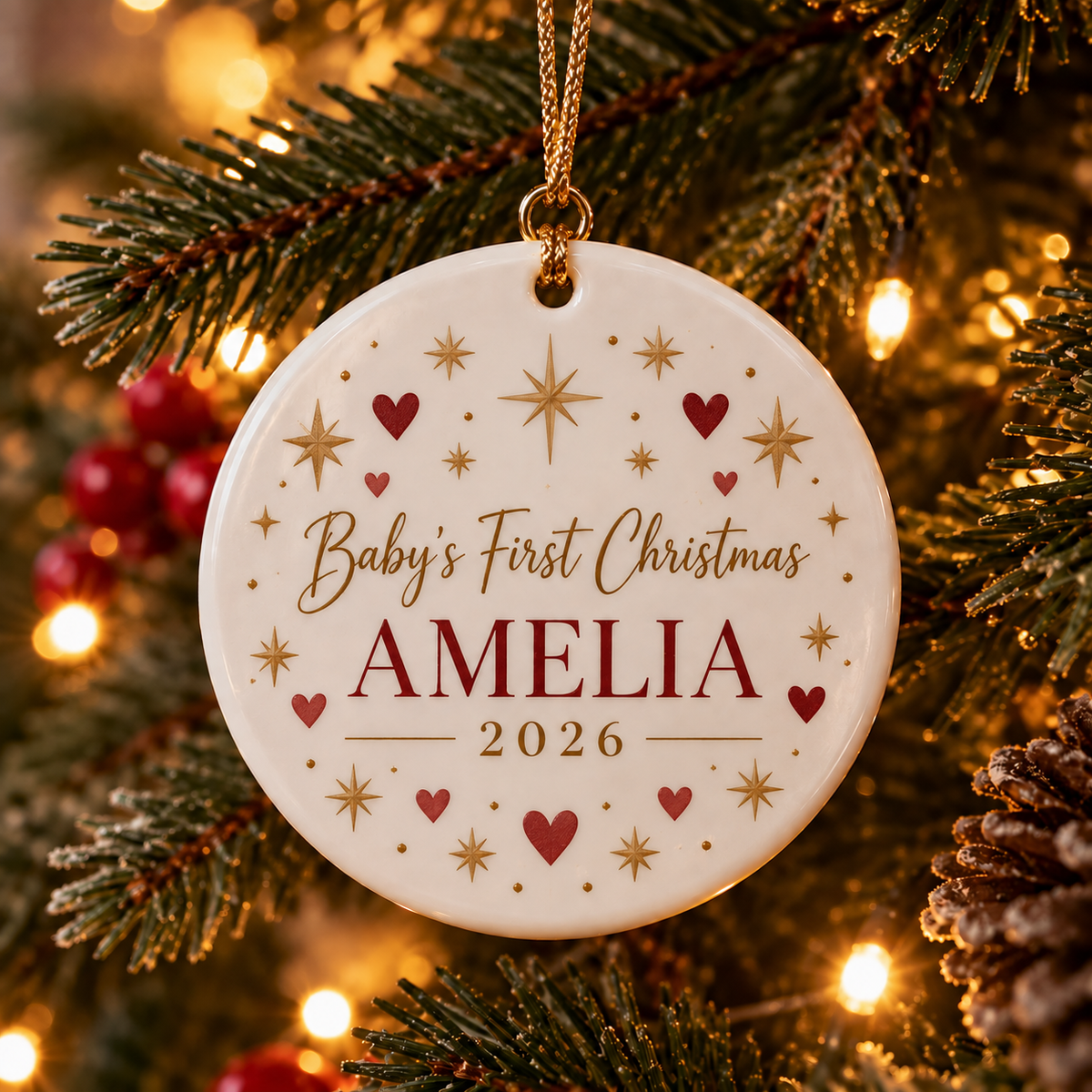 Personalised Baby’s First Christmas Bauble 🎄